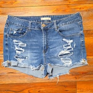 SO Blue Distressed Jean Shorts 17